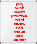 science themed spelling words