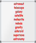 themed space spelling words