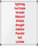 weather themed spelling words