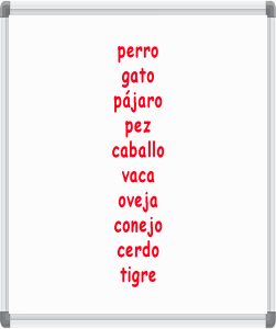 animales theme spelling