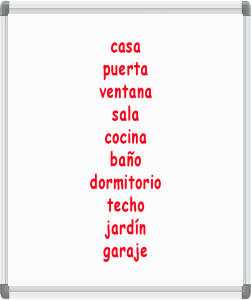 casa themed spelling words