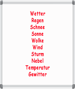 German sample spelling list