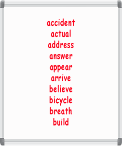 year uk curriculum spelling words