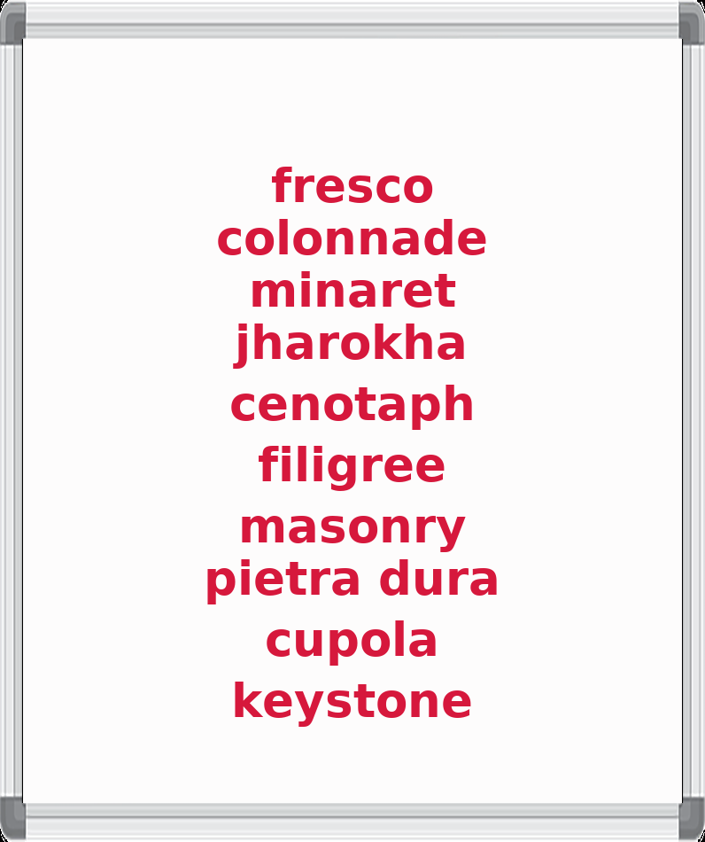 Art and architecture spelling words