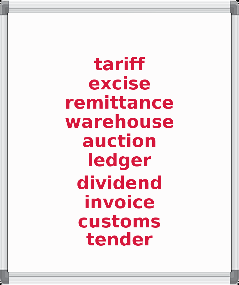 Economy and trade spelling list