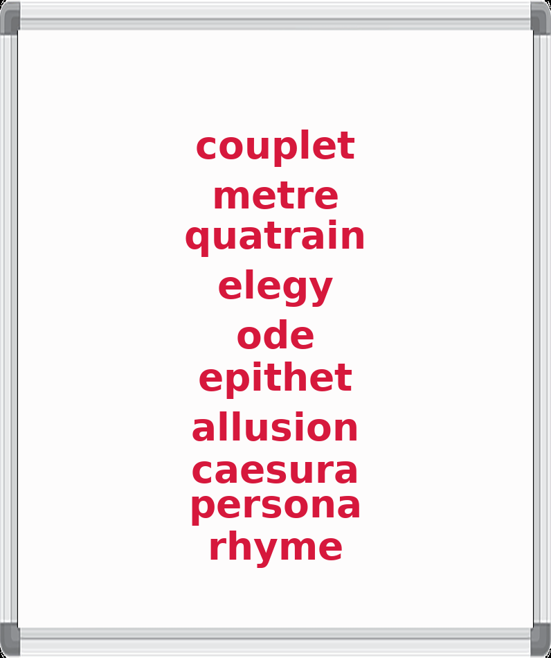 Literature and poets spelling words