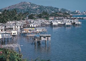 Port Moresby and Hanuabada Village on the water